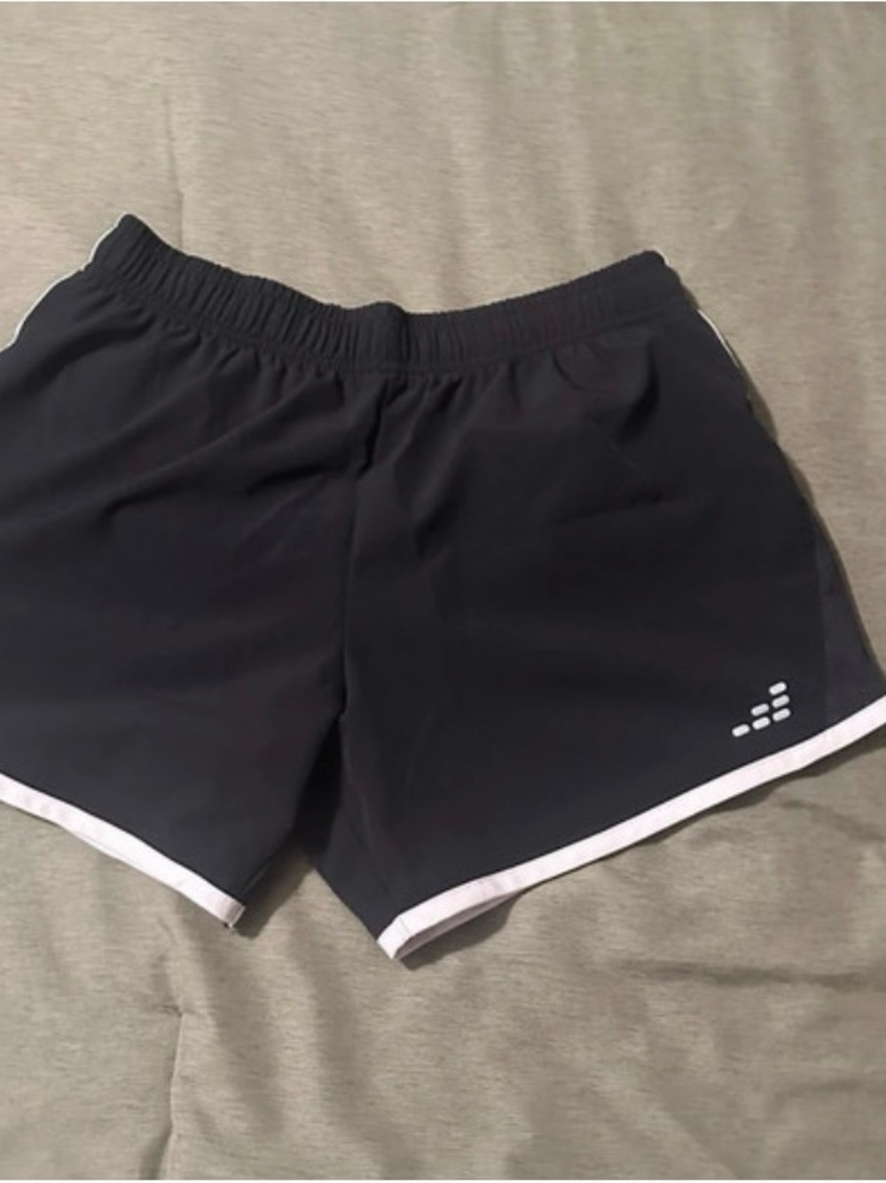 bcg Black Athletic Shorts with White Trim